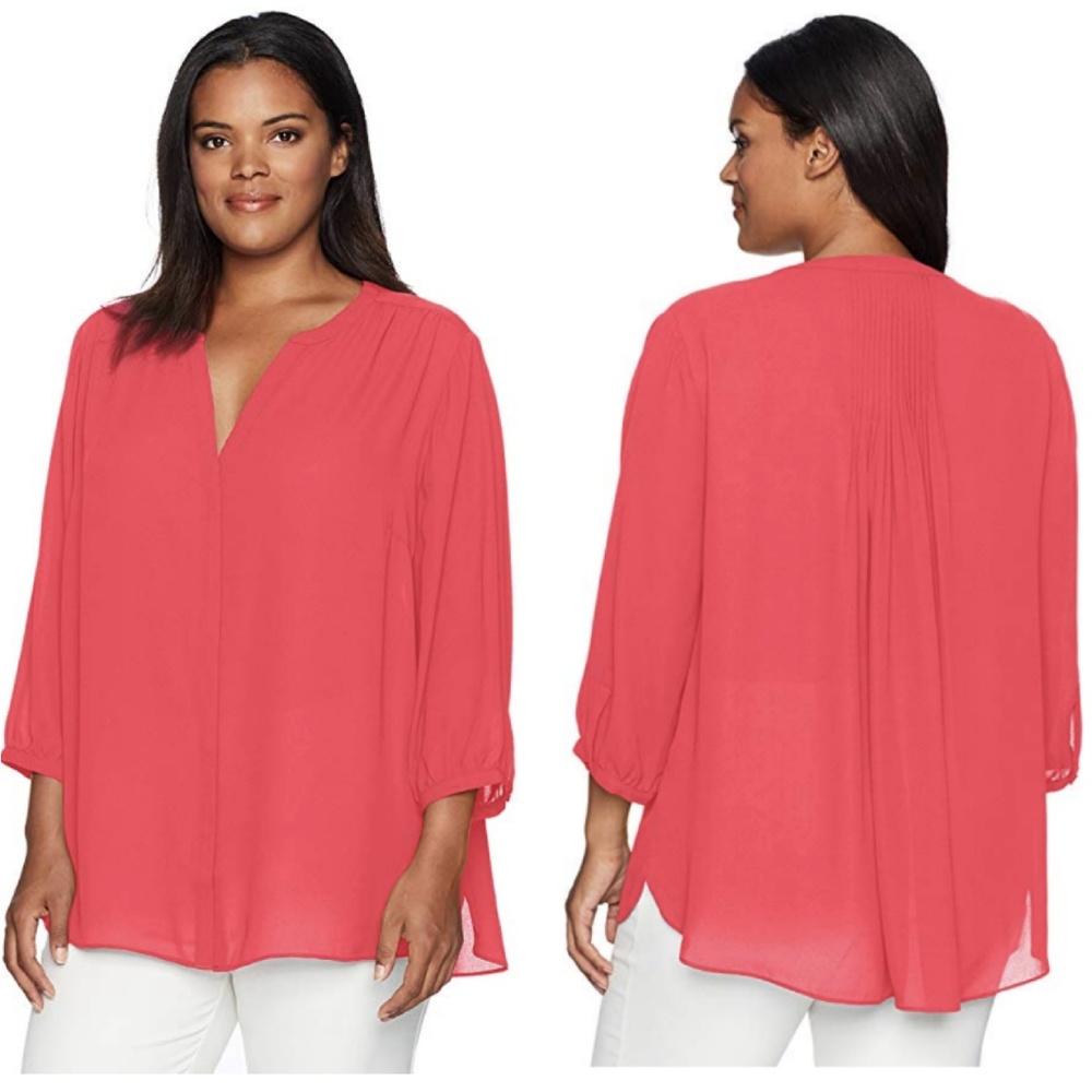 NYDJ's Pintuck Pleat Back Blouse